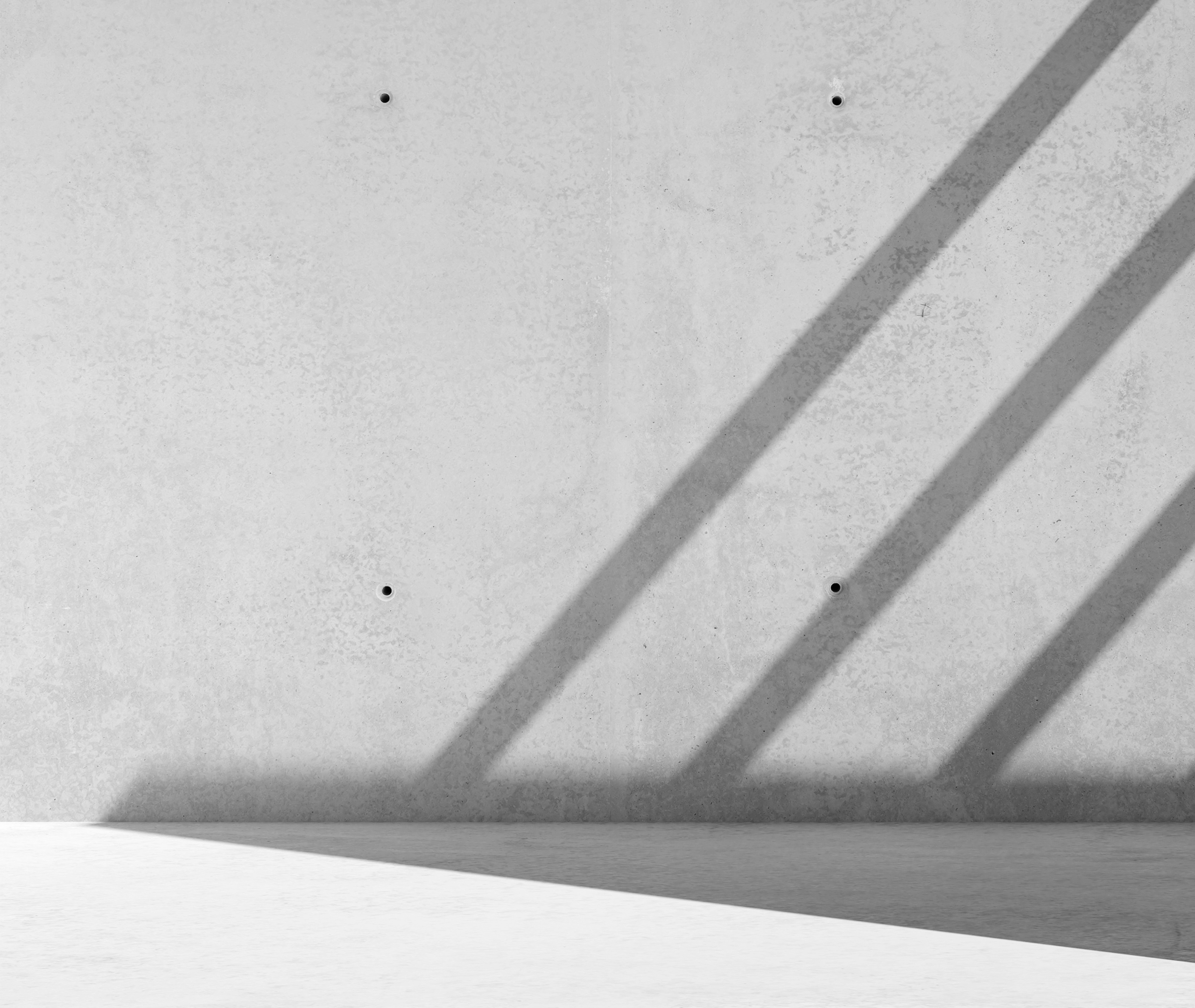 Decorative black and white wall with shadows